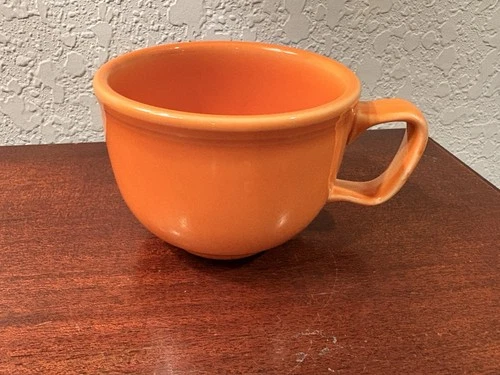 Fiesta Tangerine Orange Jumbo Cup With Handle Homer Laughlin