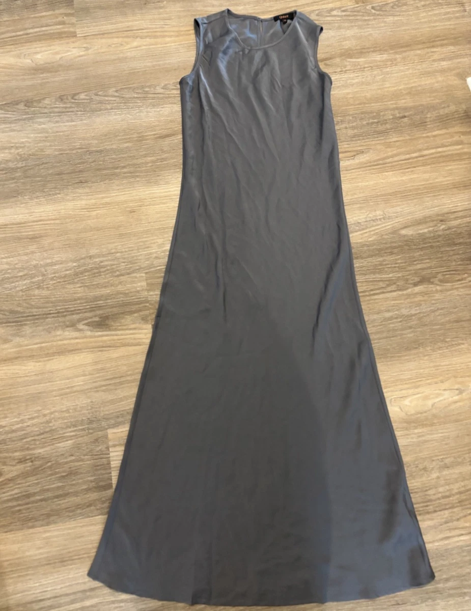 washable stretch silk tank midi dress Quince