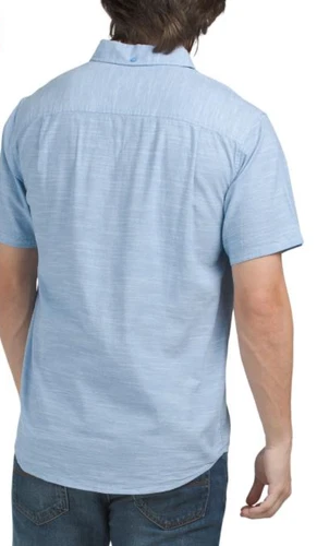HURLEY ONE and ONLY Collared Stretch Woven Short Sleeve Shirt LARGE in Blue image 2