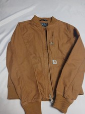 Carhartt Women's XSmall 0-2 Tan Canvas Rugged Flex Core Jacket OJ2524W Relaxed