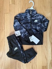 Nike Boy s Jacket  Pants 2-Piece Set, Black CAMO Size 2t