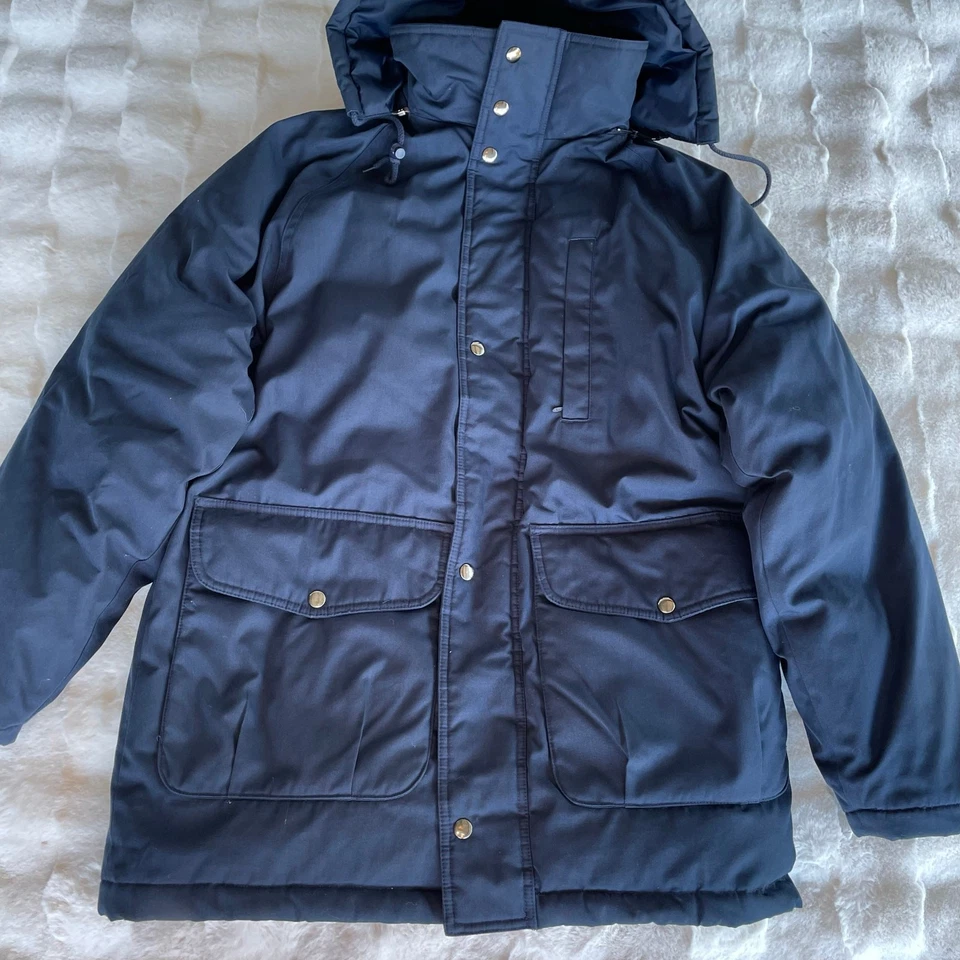 Vintage Field Stream Down Hooded Parka Puffer Jacket Coat Cinch Waist Men’s M - Image 2 of 4