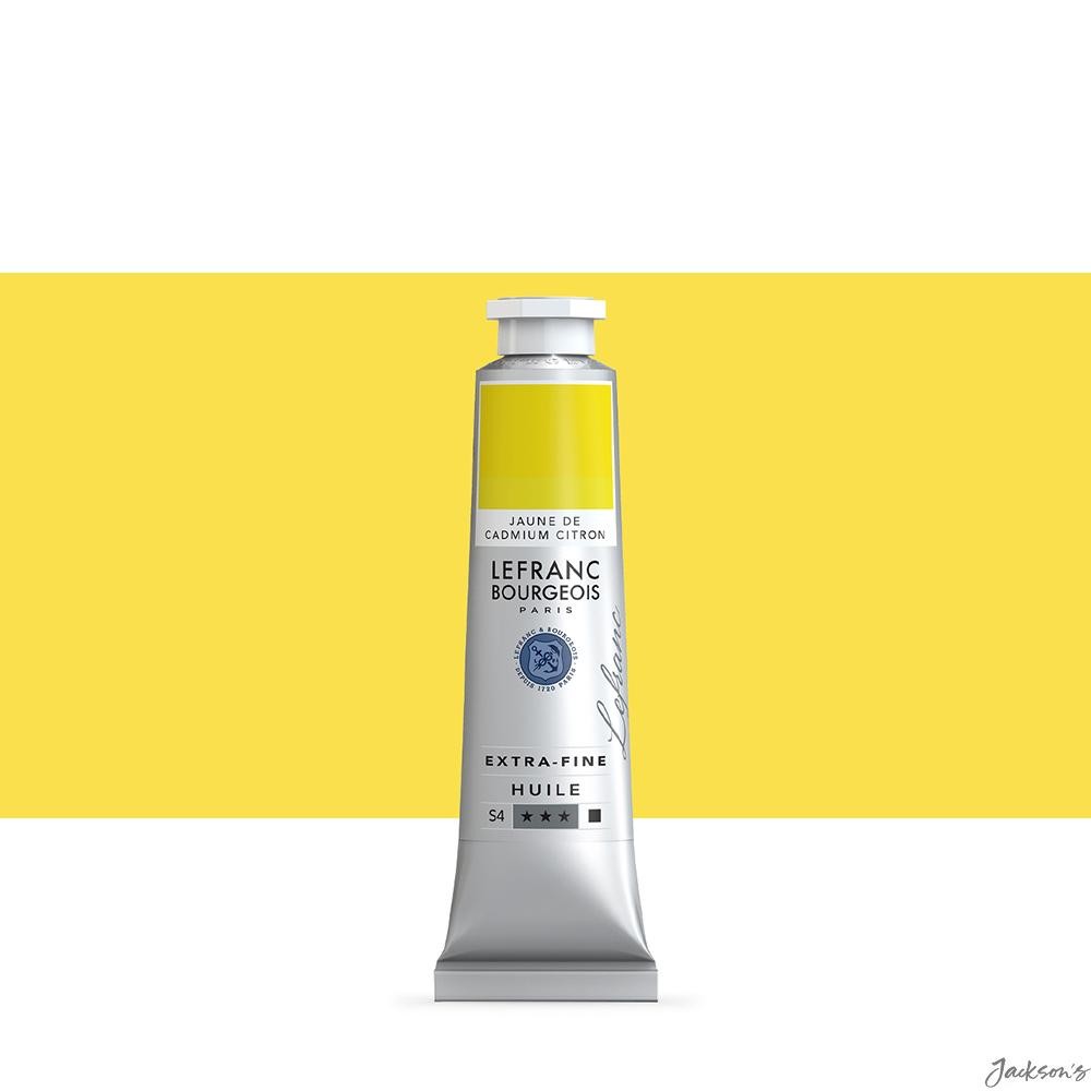 Lefranc Bourgeois Extra Fine Oil Paint 40ml Tube Cadmium Yellow Lemon Colour