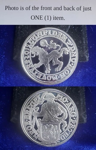 2019 Netherlands Lion Daalder Dollar Restrike 1 Troy Oz 999 Fine Silver Round