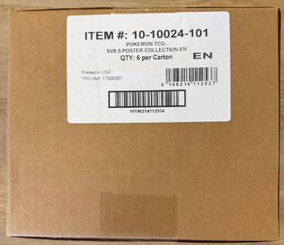 Pokemon TCG Prismatic Evolutions POSTER COLLECTION CASE Factory Sealed 6 box