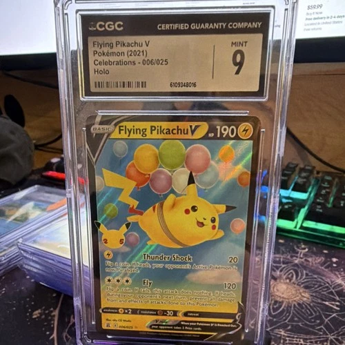 Pokémon Flying Pikachu V Ultra Rare Holo Celebrations 006/025 CGC 9 Basic 2021