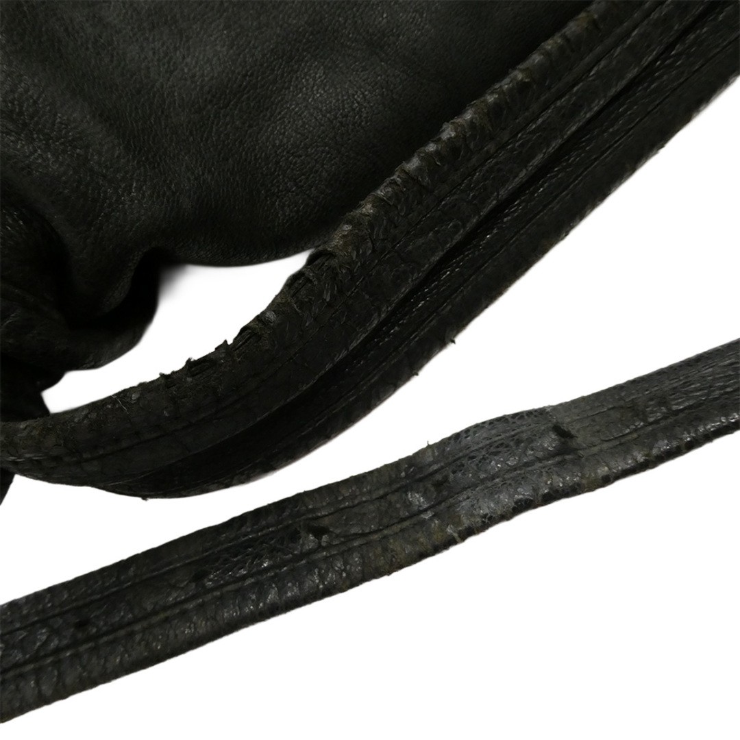 Chrome Hearts Messenger Gunslinger Leather Shoulder Bag Black Used LIFE-0 thumbnail 9