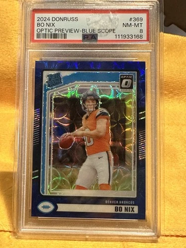 2024 Donruss #369 Bo Nix PSA 8