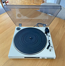 Sony PS-LX60P Automatic Stereo Turntable in White with smoked acrylic lid