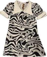 Smak Parlour Retro Floral Mini Dress - Size S - New With Tags