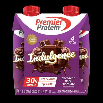 Premier Protein Indulgence Protein Shake Decadent Dark Chocolate 11 fl oz 4 Ct