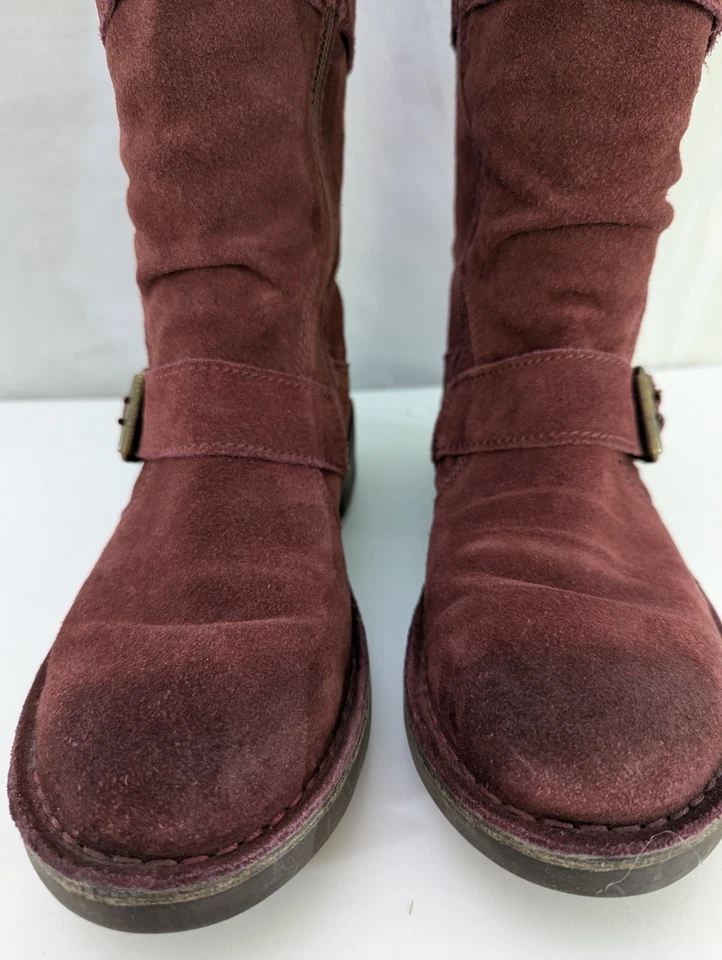 Botas Fly London Mid Pantorrilla Gamuza Aceite Vino EU 39 Caja Original Motociclista Comodidad Foto 3 de 4