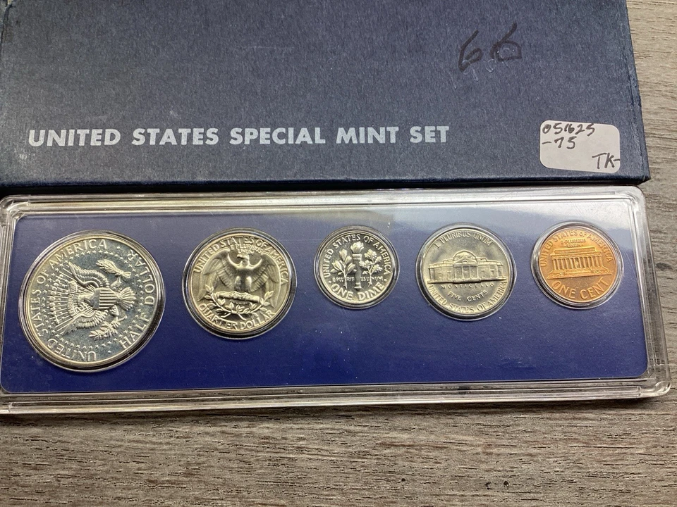 1966 Special Mint Set SMS with 5 Coins in OGP and Silver Kennedy 051625 75tk - Image 2 of 4