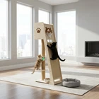 3-in-1 solid wood cat tower, heavy-duty wooden cat crawler for indoor cats