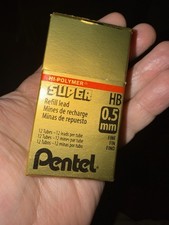 NEW PENTEL 144 PCS SUPER REFILL LEAD 0.5mm 2B FINE HI-POLYMER MADE IN JAPAN