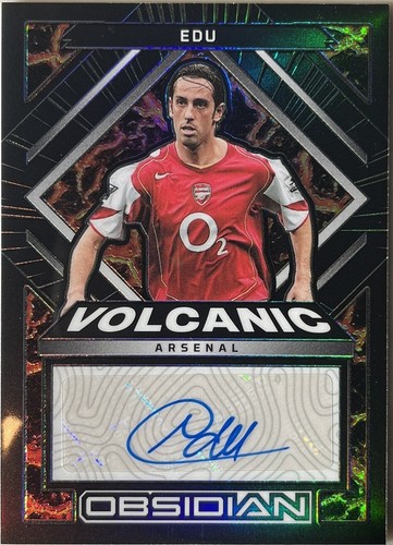 2022-23 Panini Obsidian Soccer Arsenal Volcanic Autograph Orange