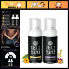 Men's Intimate Wash Combo Pack of 2  Tea Tree Oil  Passion Fruit  pH Balanced