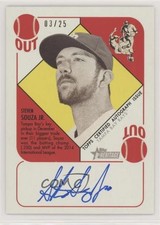 2015 Topps Heritage '51 Auto Blue Back 3/25 Steven Souza Jr #H51A-SS Auto 0c2