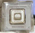 Geiger Edelmetalle 10 Gram .999 Pure Silver Square Sealed In Assay