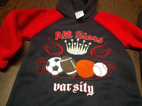NWT Tuff Guys All Stars Varsity Red Navy Blue Outfit Size Boy's 2T - Picture 2 of 2