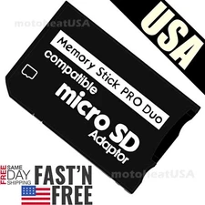 Memory Stick Pro Duo Adapter Micro SD SDHC TF Card Reader Converter Camera PSP