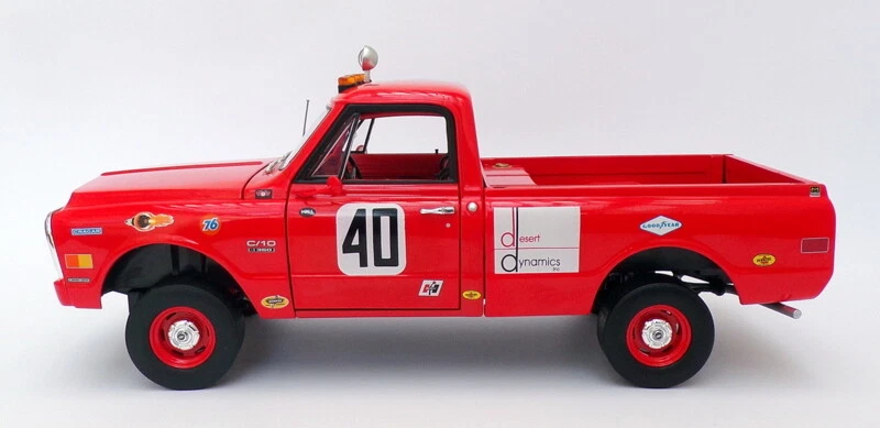 Highway 61 1/18 Scale HWY-18007 - 1969 Chevrolet C10 - #40 Baja 1000 Truck - Red - Image 3 of 4