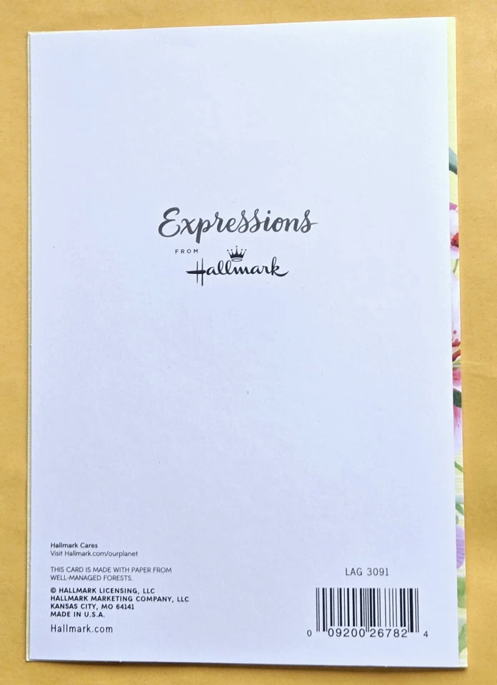 Tarjeta de felicitación de cumpleaños de gran formato "A mi esposa" 5,5x8,0" (+sobre) Foto 3 de 4