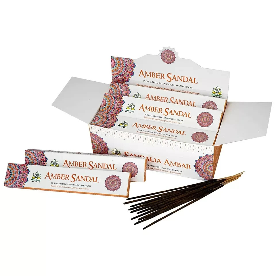 Himalaya Amber Sandal Premium Agarbatti Incense Stick Home Fragrances 12 Pcs