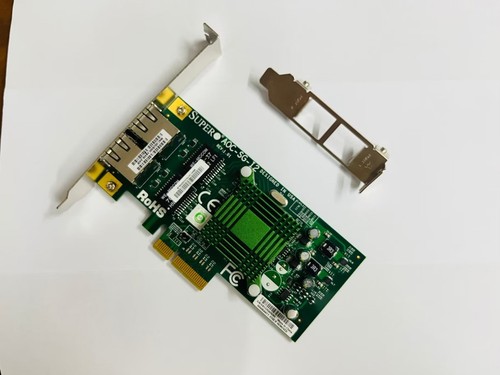 Supermicro AOC-SG-I2 Dual Port 2x 1GbE Ethernet LAN PCIe Addon Intel 82575EB - Photo 2/4