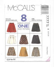McCall's 7777 Misses' Skirt 8 Looks One Pattern Size B 8-10-12 Sewing Uncut