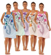 Women's Floral Sleeveless Beach Dress Summer Holiday Sundress M to 3XL UK