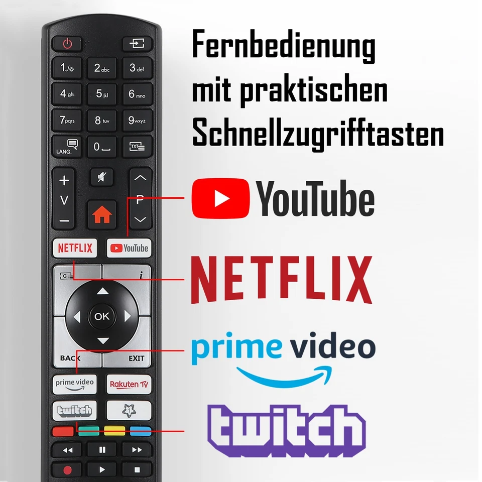 Telefunken Smart TV 32 Zoll HD LED 32 Zoll Fernseher Triple Tuner LED TV 32 Zoll - Bild 4 von 4