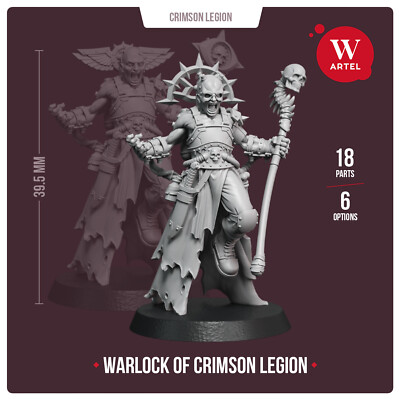 Artel W Miniatures - Crimson Legion - Warlock - Psyker - Traitor Guard