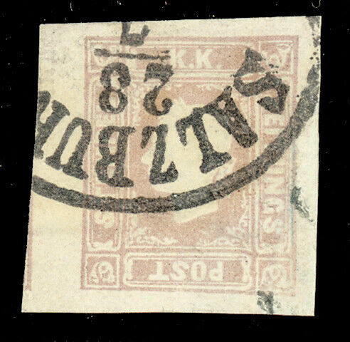 Austria #Mi17 Used CV€400.00 1859 Salzburg Franz Joseph Newspaper Type II [P6] - Zdjęcie 1 z 1