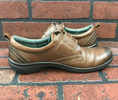 ECCO Shore Button Brown Leather Monk Strap Loafers Size 8  display picture 2