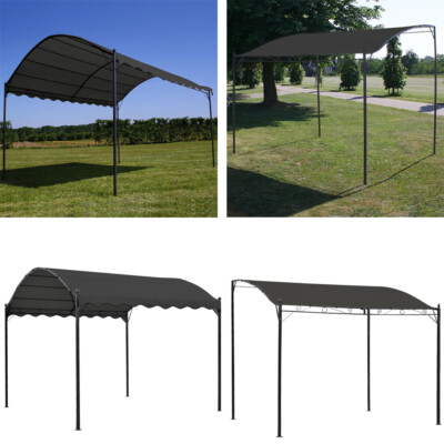 Pavillon 3x2,5m / 3x4m Anthrazit Gartenpavillon Überdachung Partyzelt Pergola DE