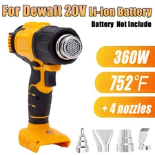 Heat Gun For Dewalt 20V Lithium Battery 360W Hot Air Gun Kit 4× Nozzles US