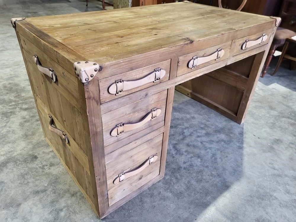 Campaign style on sale writing desk