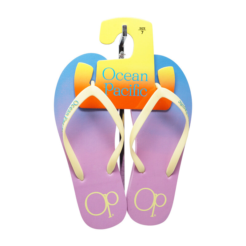 OP OCEAN PACIFIC WOMENS BEACH FLIP FLOP TWO TONE 1990₽