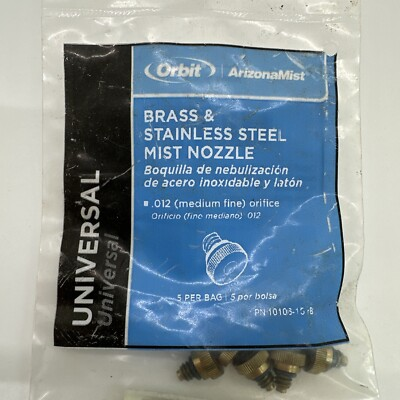 #ad .012 Mist Nozzle Brass amp; Stainless Steel GENUINE 5 Pack Orbit Arizona Mist 10106 $8.99