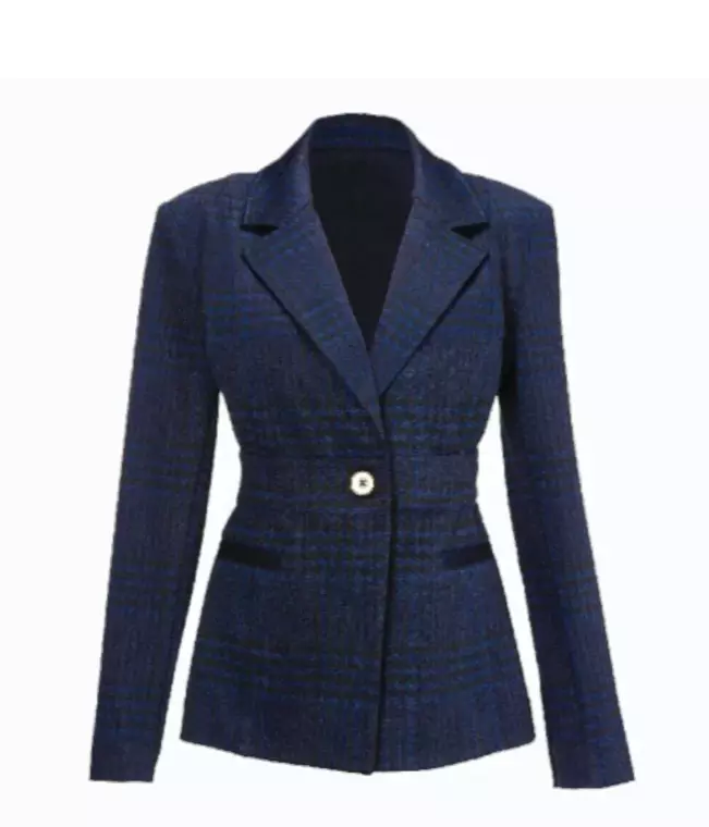 Cabi New NWT Checkout Blazer 4296 Blue Black plaid XXS XXL Was 209