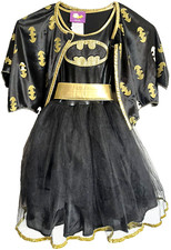 BATGIRL Halloween Costume Size Medium 5 Pc Cape Belt Arm Bands Sparkle Tulle