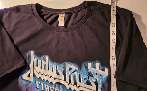 Judas Priest 2019 Firepower Tour Shirt L Rob Halford Glenn Tipton Iron Maiden LG - Picture 3 of 4
