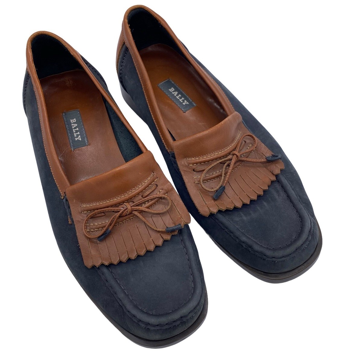 Bally Kiltie Loafer Mens 10 Italy Spectator Two Tone Leather Moc Toe Dress Shoes Bally Kiltie Loafer Mens 10 Italy Spectator Driving Leather  main image 2