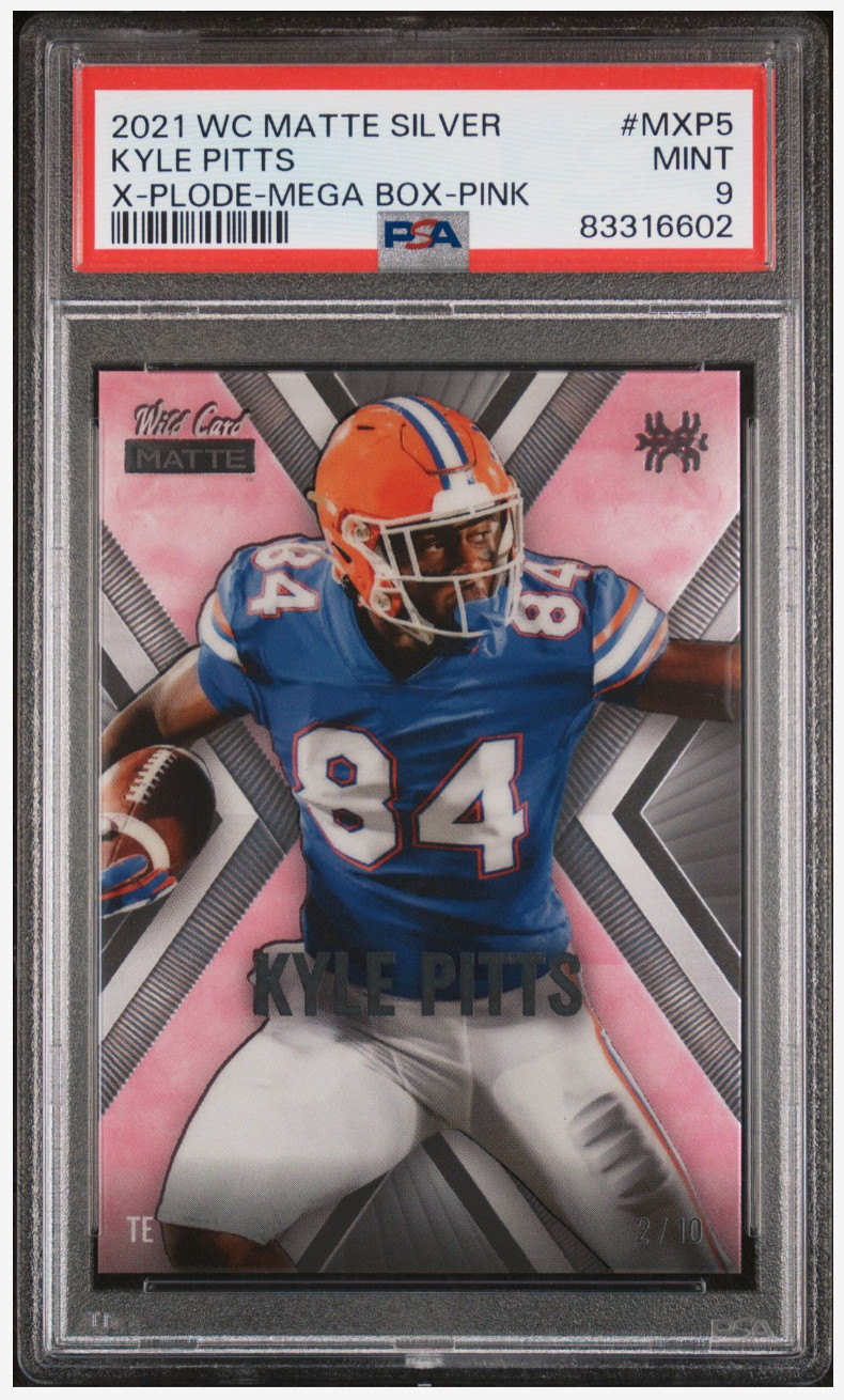 Kyle Pitts Wild Card Matte Silver X-Plode #MXP5 Mega Box-Pink