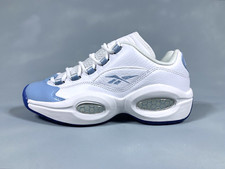 Reebok Question Low White Carolina Blue Iverson FY2345 Size 6.5Y / Women Size 8