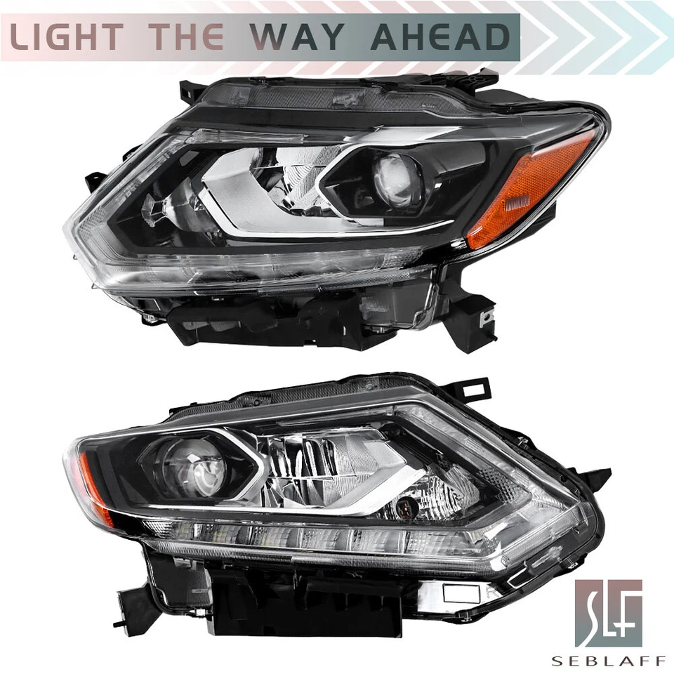Faros LED de alta configuración cromados izquierda+derecha para Nissan Rogue 2014-2016 Foto 3 de 4