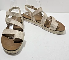 Patrizia Kalissa Spring Step Platform Sandals Eu 41 Gold Snake Print Toe Loop