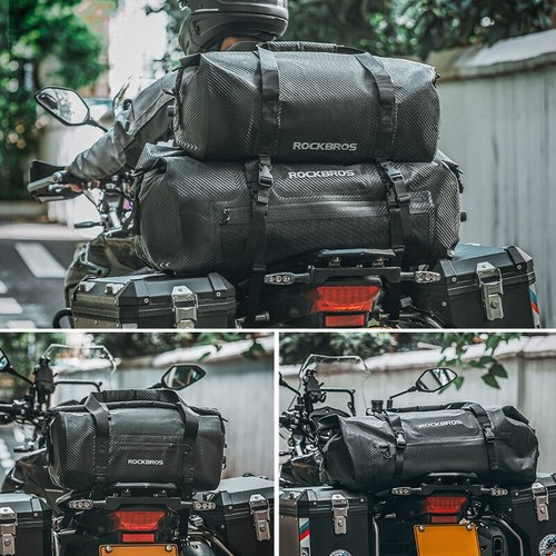 ROCKBROS Waterproof Motorcycle Pannier Tail Bag Travel Rear Seat Luggage Bag - Picture 6 of 25