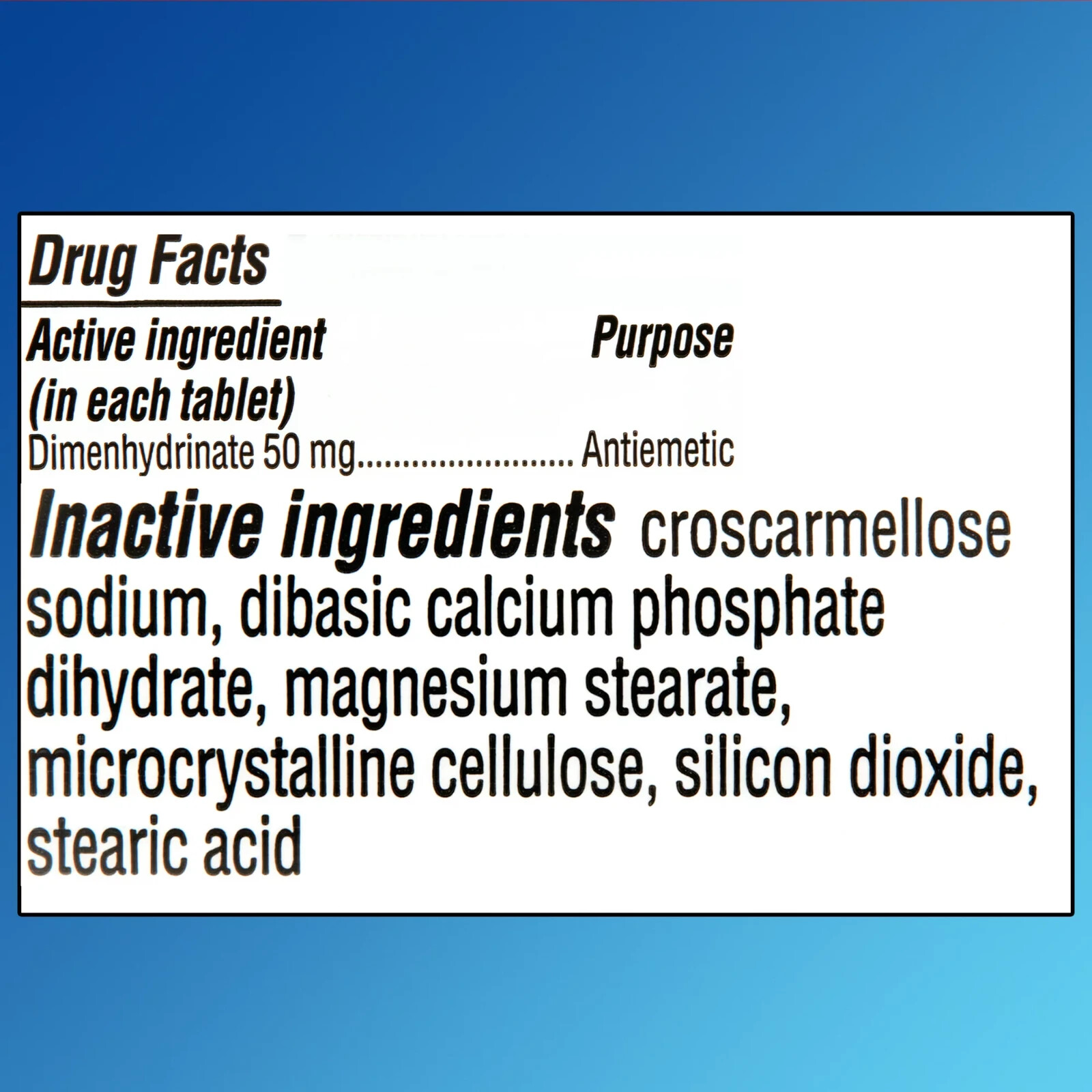 Equate Motion Sickness Relief 50 mg Tablets 100 Count l Similar To